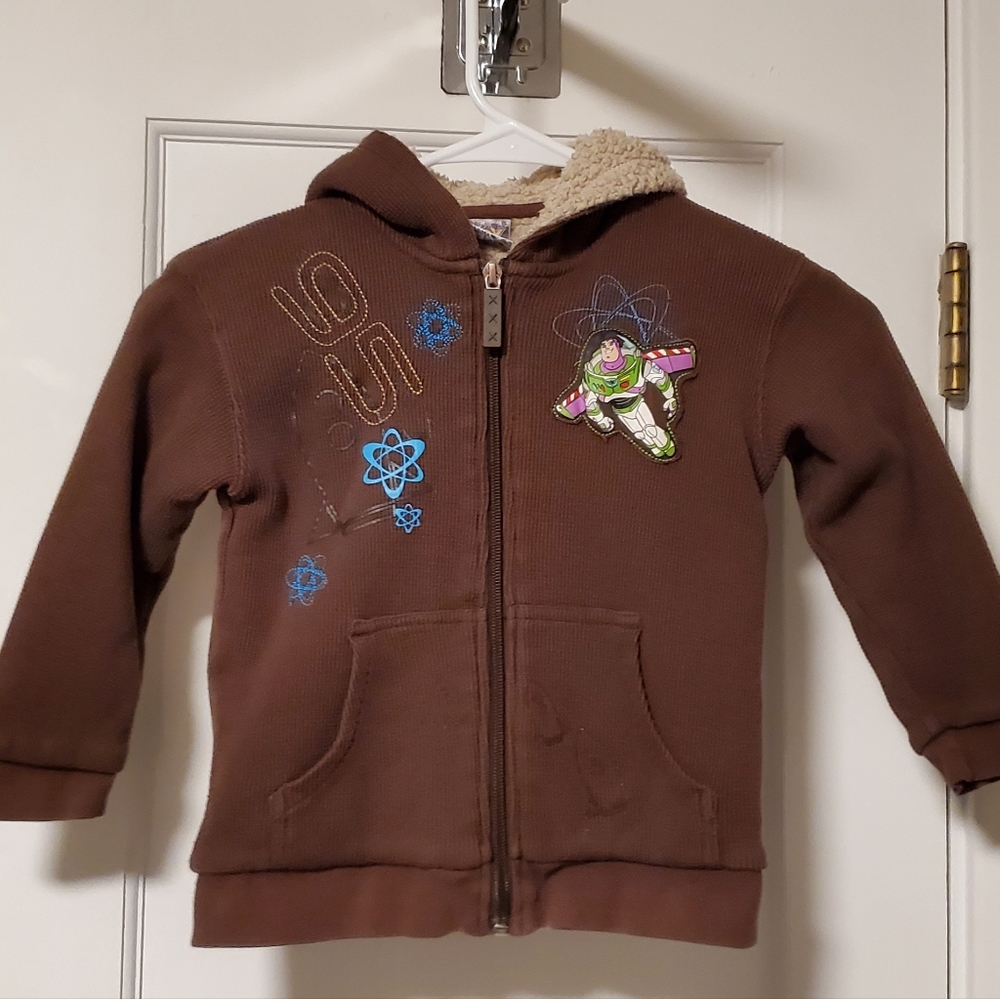 Disney Pixar TOY STORY BUZZ LIGHTYEAR boy's hooded jacket size 4